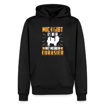 Nur mit meinem Eurasier Eurasian Dog - Männer Premium Bio Hoodie - Schwarz - Vorne - Nico (187cm)