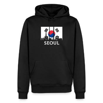 Seoul south korea seoul - Männer Premium Bio Hoodie - Schwarz - Vorne - Nico (187cm)