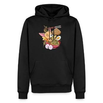 Kawaii Chiweenie Dog Ramen Nouilles Japonaises - Sweat à capuche Premium bio Homme - noir - Devant - Nico (187cm)