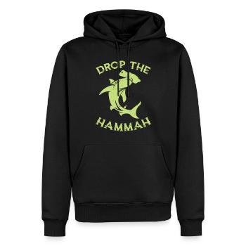 Drop The Hammah Hammerhead Shark Meeresbiologe - Männer Premium Bio Hoodie - Schwarz - Vorne - Nico (187cm)
