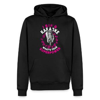 Karaoke Singer I Sing Karaoke What - Männer Premium Bio Hoodie - Schwarz - Vorne - Nico (187cm)