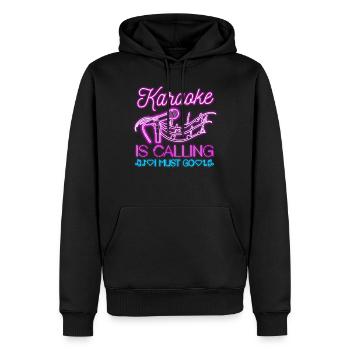Karaoke Singer 80s Retro Karaoke - Männer Premium Bio Hoodie - Schwarz - Vorne - Nico (187cm)