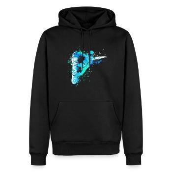 Splash Art Sports d’hiver Snowboarder - Sweat à capuche Premium bio Homme - noir - Devant - Nico (187cm)