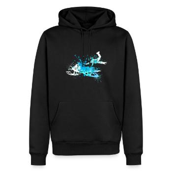 Splash Art Sports d’hiver Motoneige Motoneige - Sweat à capuche Premium bio Homme - noir - Devant - Nico (187cm)