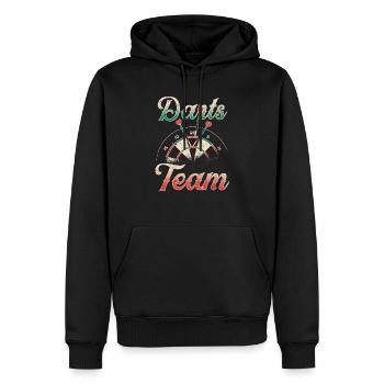 Darts Team Dart Dartverein Dartmannschaft - Männer Premium Bio Hoodie - Schwarz - Vorne - Nico (187cm)