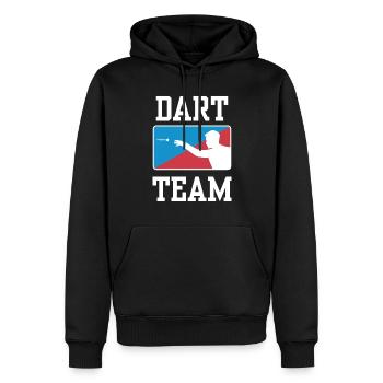 Dart Team Dartmannschaft Dartverein Darts - Männer Premium Bio Hoodie - Schwarz - Vorne - Nico (187cm)