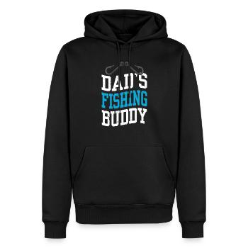 Le compagnon de pêche de papa Pêche Pêche Ami pêcheur - Sweat à capuche Premium bio Homme - noir - Devant - Nico (187cm)