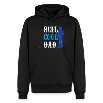 Reel Cool Papa Fischen Fischer Angeln Angler - Männer Premium Bio Hoodie - Schwarz - Vorne - Nico (187cm)