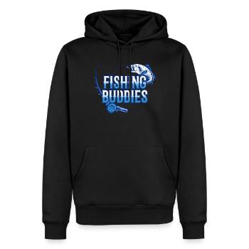 Amis pêcheurs Ami pêcheur Ami pêcheur - Sweat à capuche Premium bio Homme - noir - Devant - Nico (187cm)