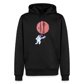Drôle d’astronaute Astronaute aérospatial Mars Planète A - Sweat à capuche Premium bio Homme - noir - Devant - Nico (187cm)