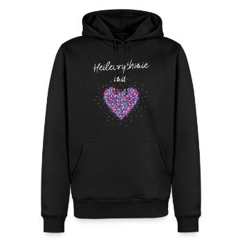 Heileurythmie mit Herz rhytmische Bewegung Sport - Männer Premium Bio Hoodie - Schwarz - Vorne - Nico (187cm)