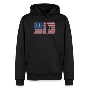 Climbing Mountaineering - Men’s Premium Organic Hoodie - black - Front - Nico (187cm)