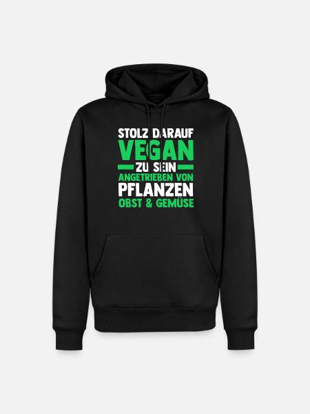 Fleischlos Vegan Pflanzlich Veganer - Männer Premium Bio Hoodie - Schwarz