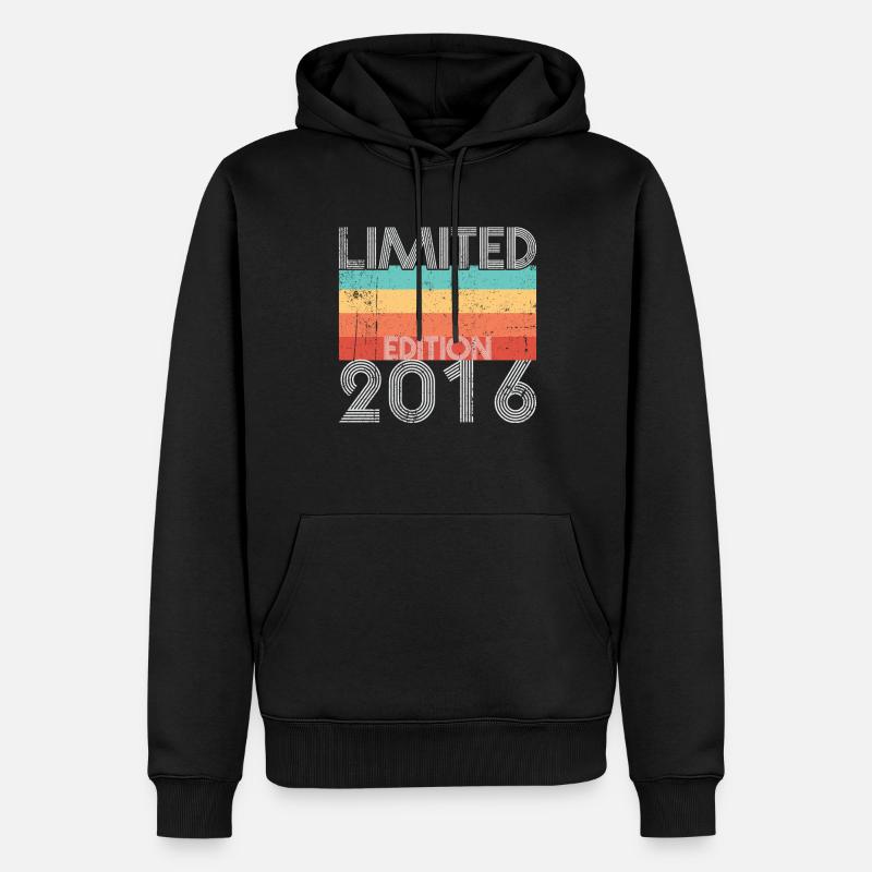 Limited Edition Retro 2016 - Männer Premium Bio Hoodie - Schwarz