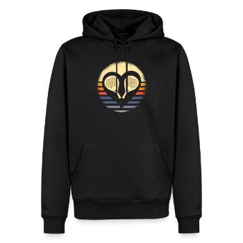 Padel Tennis - Männer Premium Bio Hoodie - Schwarz - Vorne - Nico (187cm)