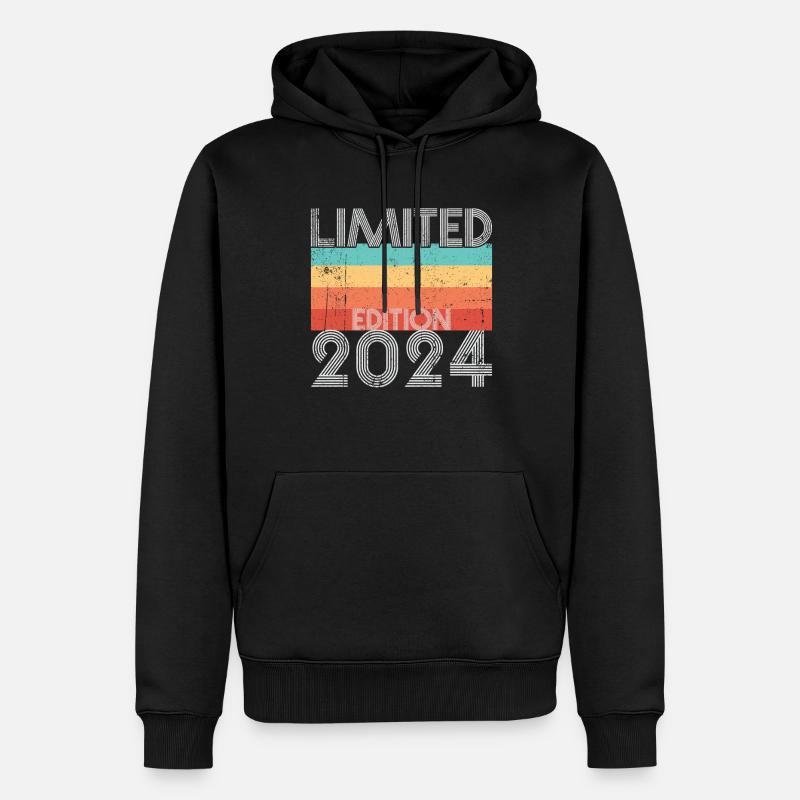 Édition Limitée Rétro 2024 - Sweat à capuche Premium bio Homme - noir