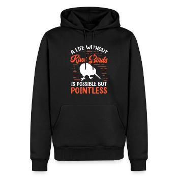 Kiwi Vogel Leben ohne Neuseeland Kiwi - Männer Premium Bio Hoodie - Schwarz - Vorne - Nico (187cm)