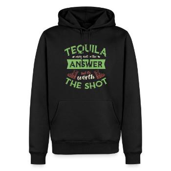 Amateur de tequila alcoolique mexicain - Sweat à capuche Premium bio Homme - noir - Devant - Nico (187cm)