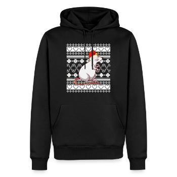Ugly Christmas Sweater Christmas Mouse - Men’s Premium Organic Hoodie - black - Front - Nico (187cm)