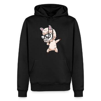Dab Alpaga avec lunettes de soleil Enfants - Sweat à capuche Premium bio Homme - noir - Devant - Nico (187cm)