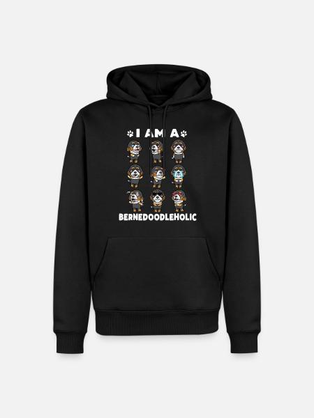 Bernedoodle Bernedoodle Bernedoodleholic - Men’s Premium Organic Hoodie - black