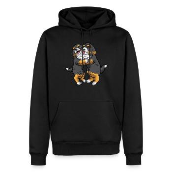 Bernedoodle Lovers Dog Propriétaire - Sweat à capuche Premium bio Homme - noir - Devant - Nico (187cm)