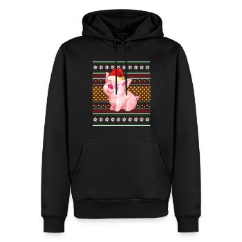 Ugly Christmas Sweater Tshirt Weihnachten Schwein - Männer Premium Bio Hoodie - Schwarz - Vorne - Nico (187cm)