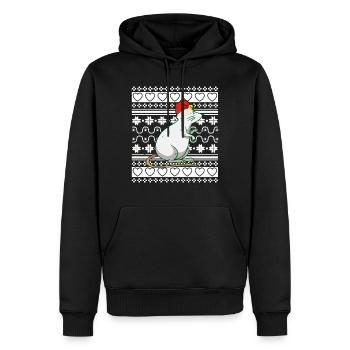 Ugly Christmas Sweater Tshirt Christmas Mouse - Men’s Premium Organic Hoodie - black - Front - Nico (187cm)