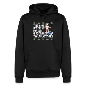 Père Noël Cadeau de Noël - Sweat à capuche Premium bio Homme - noir - Devant - Nico (187cm)
