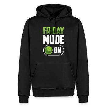Mode du vendredi A Enfin sarcastique du vendredi - Sweat à capuche Premium bio Homme - noir - Devant - Nico (187cm)