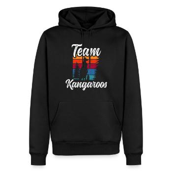 Team Kangaroos Australia Kangaroo Animal Lovers - Men’s Premium Organic Hoodie - black - Front - Nico (187cm)