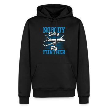 Niemand Interessiert Es Flieg Weiter Pilot Flug - Männer Premium Bio Hoodie - Schwarz - Vorne - Nico (187cm)