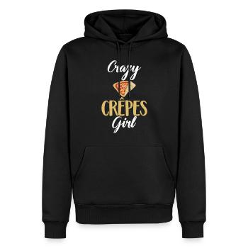 Cadeaux en crêpe pour les amateurs de crêpe - Sweat à capuche Premium bio Homme - noir - Devant - Nico (187cm)