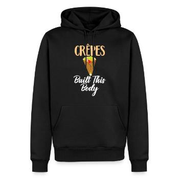 Cadeaux en crêpe pour les amateurs de crêpe - Sweat à capuche Premium bio Homme - noir - Devant - Nico (187cm)