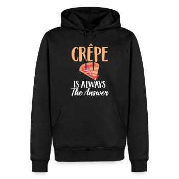 Cadeaux en crêpe pour les amateurs de crêpe - Sweat à capuche Premium bio Homme - noir - Devant - Nico (187cm)
