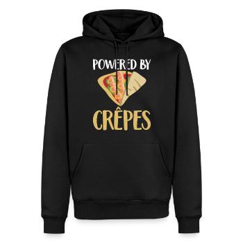 Cadeaux en crêpe pour les amateurs de crêpe - Sweat à capuche Premium bio Homme - noir - Devant - Nico (187cm)