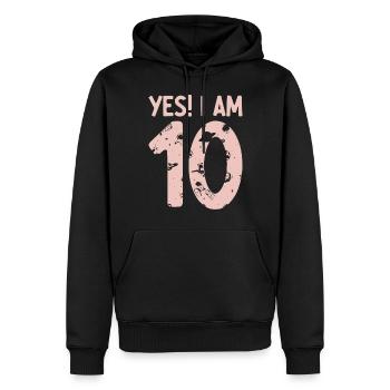 Space Astronaut Kids Birthday 10 Years Old 10th Bi - Männer Premium Bio Hoodie - Schwarz - Vorne - Nico (187cm)