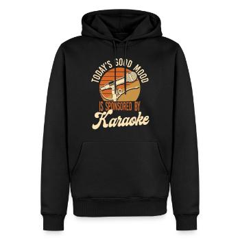 Karaoke Singer Retro Vintage - Männer Premium Bio Hoodie - Schwarz - Vorne - Nico (187cm)