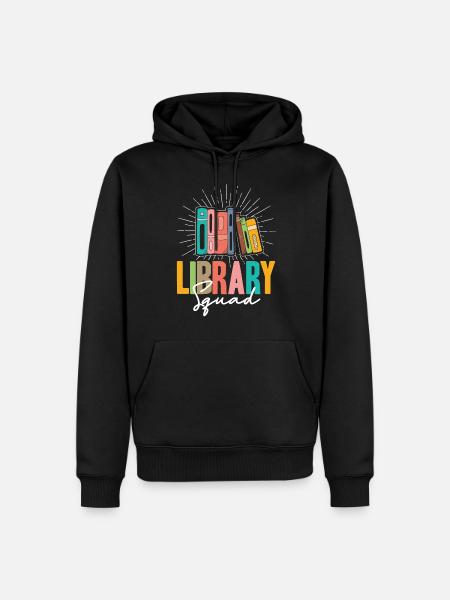 Library Squad - Men’s Premium Organic Hoodie - black