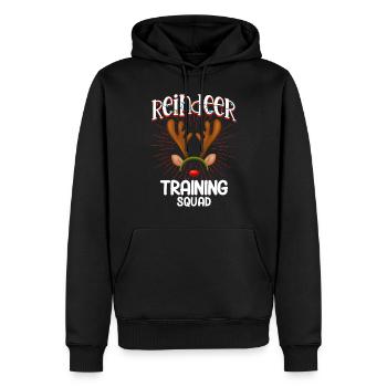 Escouade d’entraînement des rennes - Sweat à capuche Premium bio Homme - noir - Devant - Nico (187cm)