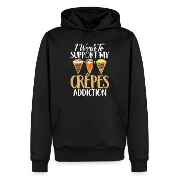 Cadeaux en crêpe pour les amateurs de crêpe - Sweat à capuche Premium bio Homme - noir - Devant - Nico (187cm)