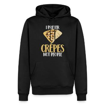 Cadeaux en crêpe pour les amateurs de crêpe - Sweat à capuche Premium bio Homme - noir - Devant - Nico (187cm)