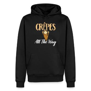 Cadeaux en crêpe pour les amateurs de crêpe - Sweat à capuche Premium bio Homme - noir - Devant - Nico (187cm)