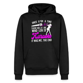 Karaoke Singer Once Upon A Time - Männer Premium Bio Hoodie - Schwarz - Vorne - Nico (187cm)