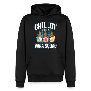 Chillin With My Para Squad - Men’s Premium Organic Hoodie - black - Front - Nico (187cm)