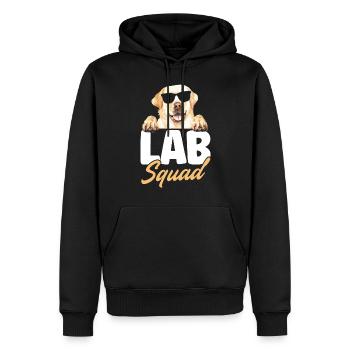 Lab Squad Labrador - Männer Premium Bio Hoodie - Schwarz - Vorne - Nico (187cm)