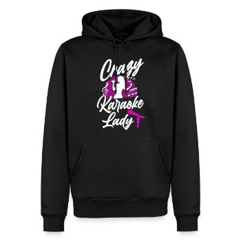 Karaoke Singer Crazy Karaoke Lady - Männer Premium Bio Hoodie - Schwarz - Vorne - Nico (187cm)