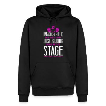 Karaoke Singer Karaoke-A-Holic On - Men’s Premium Organic Hoodie - black - Front - Nico (187cm)