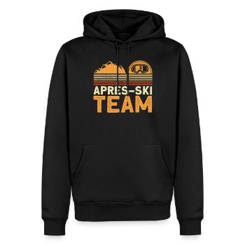 Apres Ski Team - Männer Premium Bio Hoodie - Schwarz - Vorne - Nico (187cm)