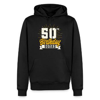 50 Geburtstag - Männer Premium Bio Hoodie - Schwarz - Vorne - Nico (187cm)